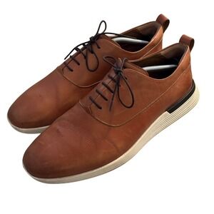 Wolf & Shepherd Crossover Derby Lace Up Leather Shoes Tan Brown Men's size 13